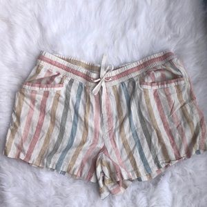 2/$15 GAP Elastic Waist Striped Rainbow Shorts